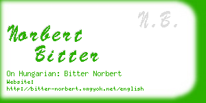 norbert bitter business card